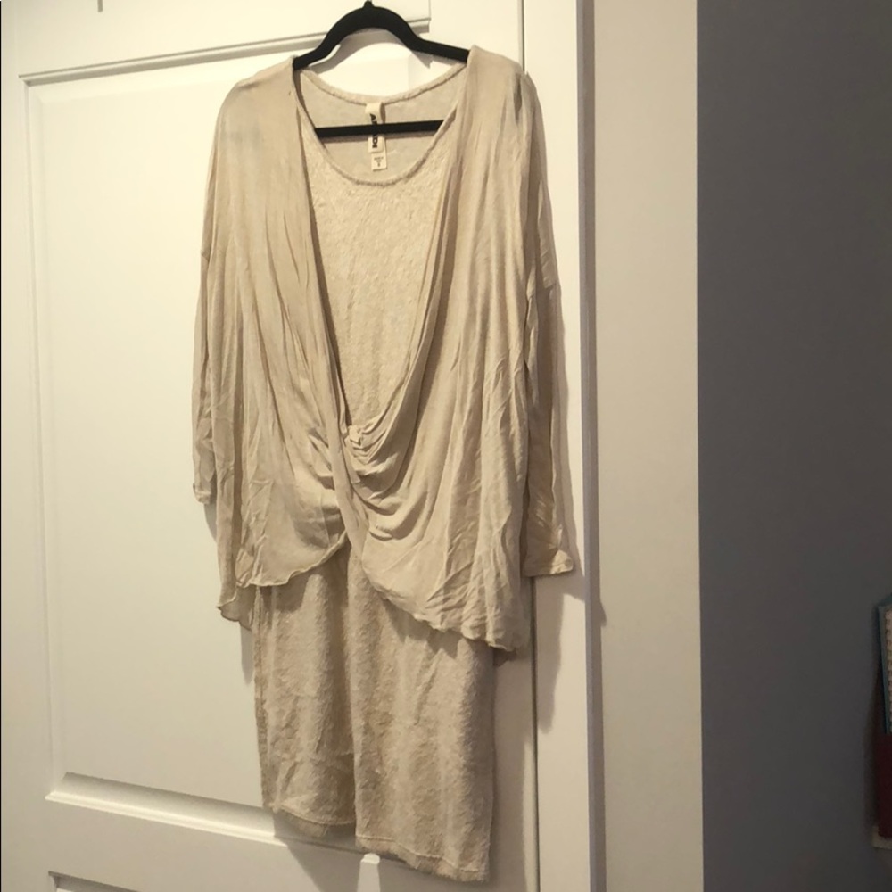 Anthropologie faux fur Wrap dress, size small